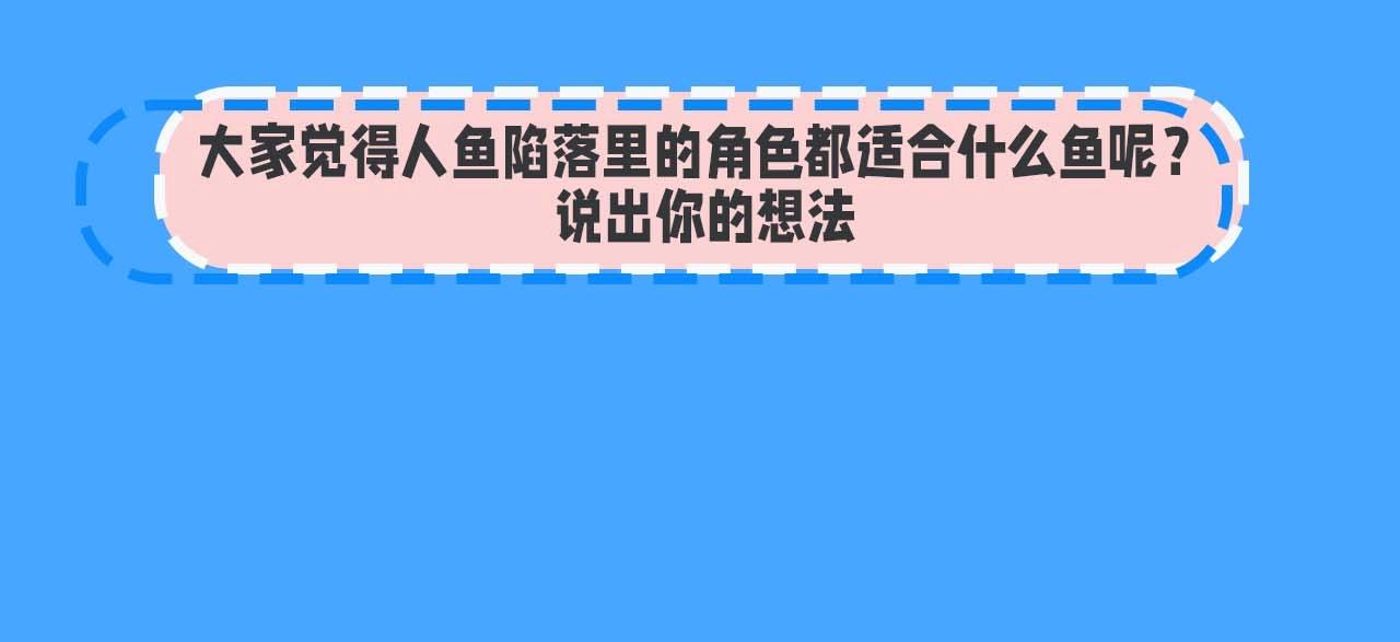 第52期人鱼陷落的主角都是什么品种的鱼（日更中）9